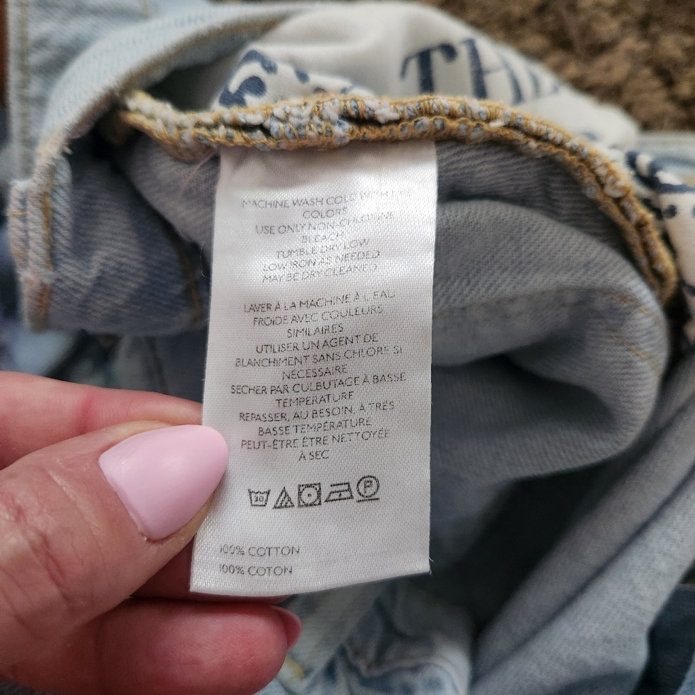Free People We The Free Tinsley Baggy Ripped Boyfriend Jeans - Light Wash - Picture 11 of 14
